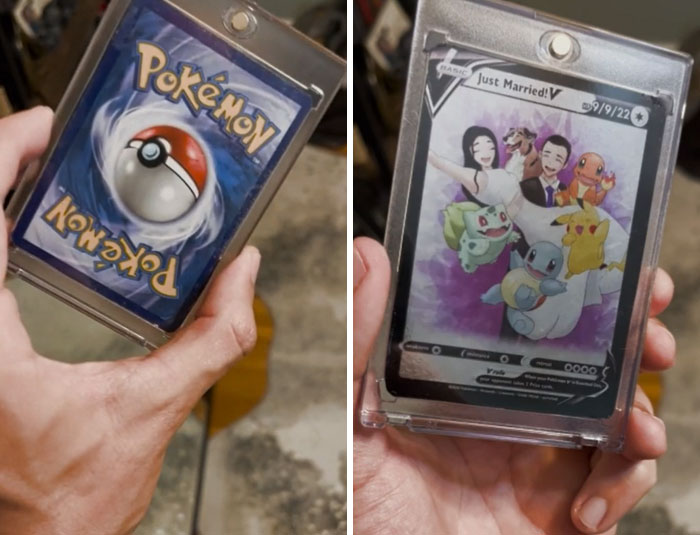 Recently Married And My Wife And I Both Collect Pokémon Cards, So I Made Her A Custom One As A Wedding Gift