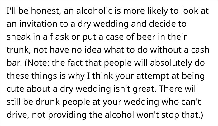 “He Flipped Out On Me And I Took His Invitation Back”: Bride-To-Be Organizes A ‘Dry’ Wedding, Outrages One Of Her Guests “He Flipped Out On Me And I Took His Invitation Back”: Bride-To-Be Organizes A ‘Dry’ Wedding, Outrages One Of Her Guests