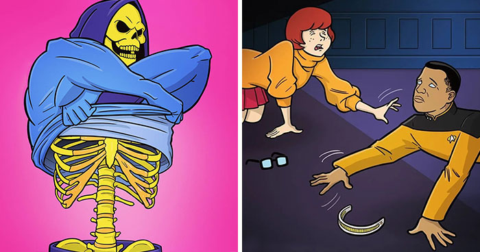 Este artista muestra la vida secreta de personajes famosos cuando nadie los mira (28 imágenes)