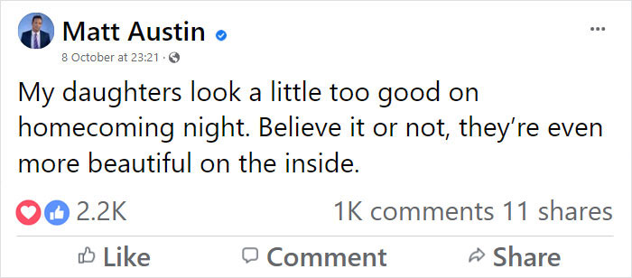 'Karens' Come After Teens' Homecoming Outfits, But Their Dad Is Not Having It And Issues A Brilliant Response 'Karens' Come After Teens' Homecoming Outfits, But Their Dad Is Not Having It And Issues A Brilliant Response