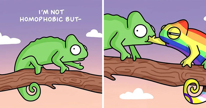 30 Fun Comics By Amee Wilson That Cover The Theme Of Sexual Identities Through Queer Chameleons (New Pics)