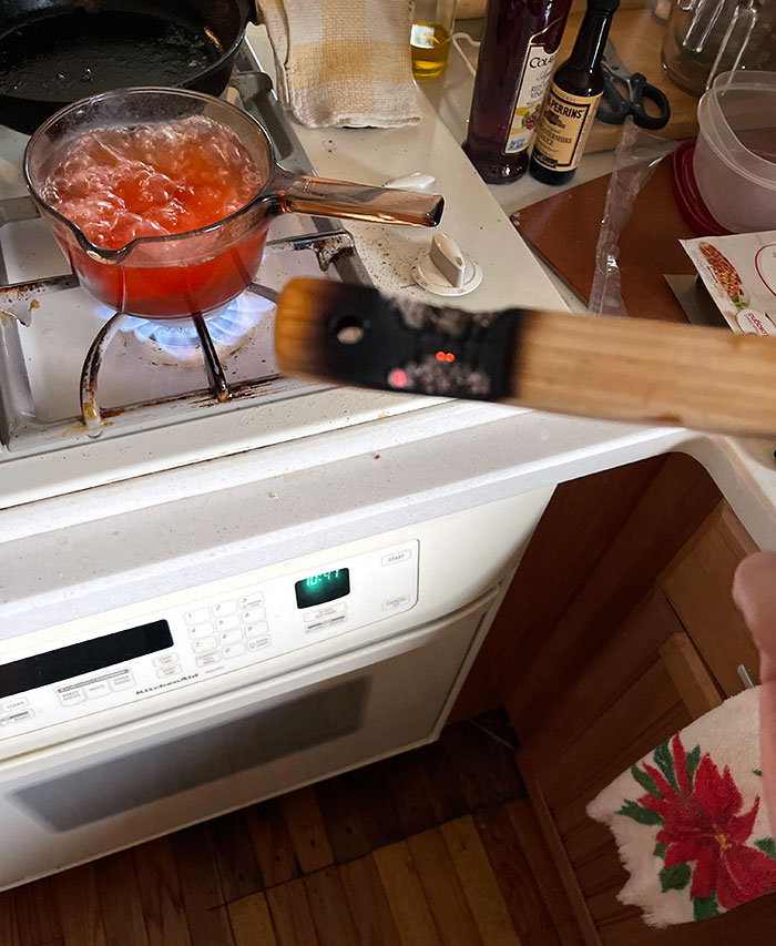 I Put A Wooden Spoon On Top Of The Pot, So It Wouldn’t Overboil, But Instead, My Spoon Burned