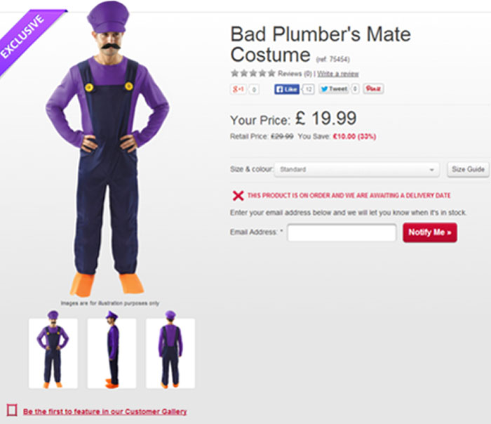 Bad Plumber´s Mate Costume