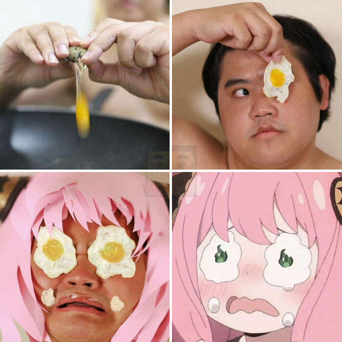 Man cosplay Anya from Spy X Family