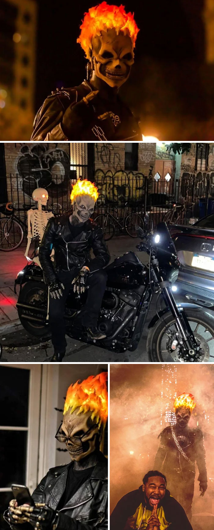 Me hice una máscara de Ghost Rider desde cero este año