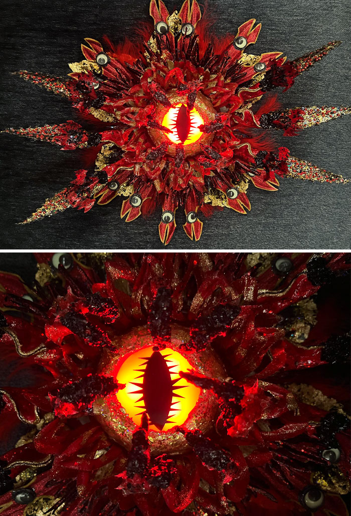 Halloween Plants I Made For My Creepy Garden. I Didn’t Finish In Time For Last Year, But It Will Be In My Decor This Year