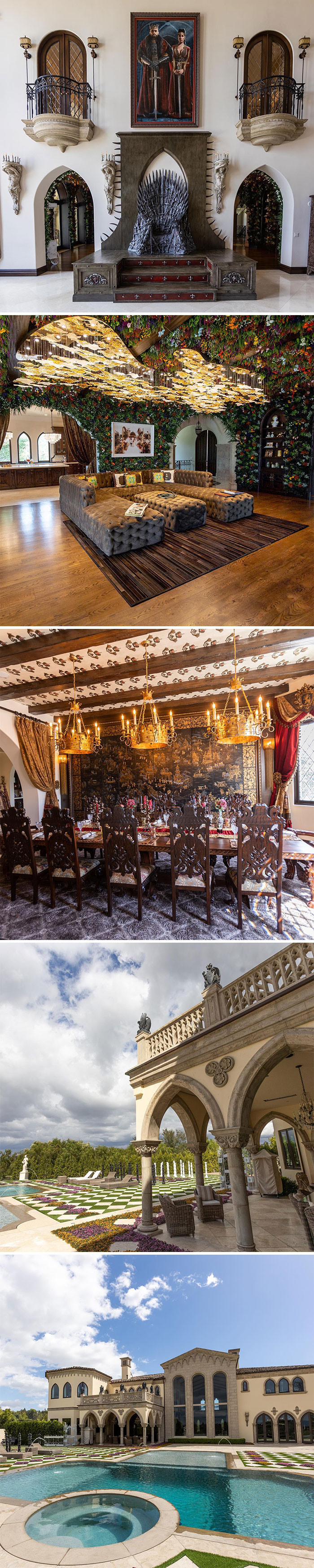 Or #zgwcastlefridays🏰 And #houseofthedragon Here’s A 15,200 Sq Ft, 7 Bd, 9 Ba Home Available For Rent In Beverly Hills For $150k A Month. The Home Comes With Your Very Own Game Of Thrones Iron Throne, Harry Potter “Apothecary Bar”, An Alice In Wonderland Back Yard, And A Jungle Room. Home And Listing Via @robert_rivani