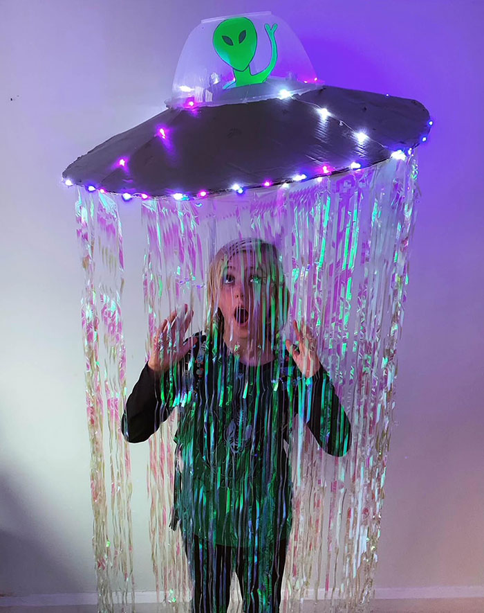 My Homemade UFO Alien Abduction Costume Tutorial