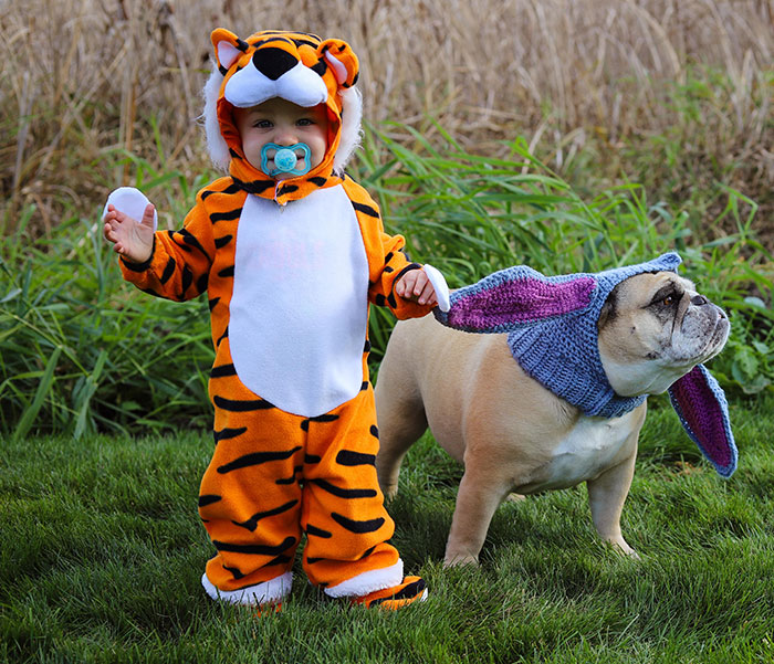 My Nephew As Tigger, And His Trusty Sidekick Eeyore For Halloween