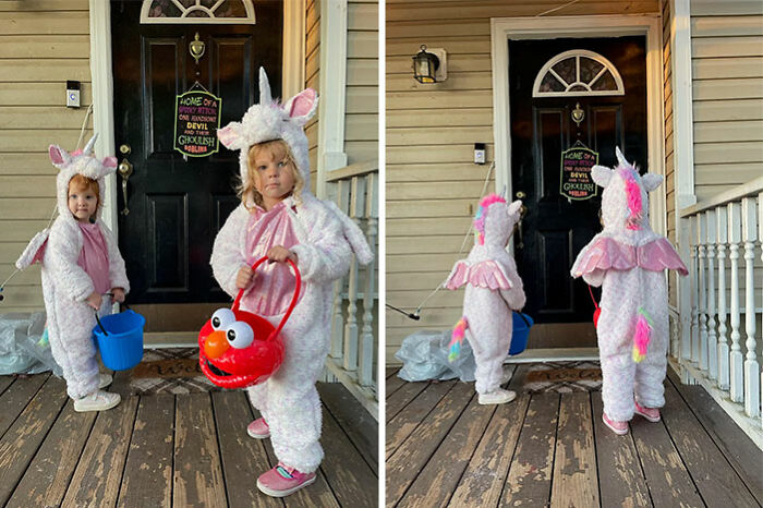 My 2 And 3-Year-Old Daughters For Halloween