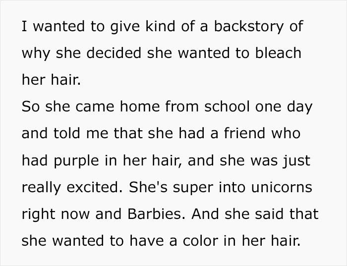 Woman Is Fuming After The Internet Turned A "Special And Fun Bonding Moment With Daughter" Against Her After Bleaching Five-Year-Old's Hair Woman Is Fuming After The Internet Turned A "Special And Fun Bonding Moment With Daughter" Against Her After Bleaching Five-Year-Old's Hair