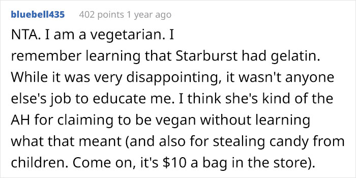 'Super Vegan' Woman Charges Neighbor's Kids 5 Bags Of Halloween Candy Each As 'Tax', Their Mom Gets Revenge