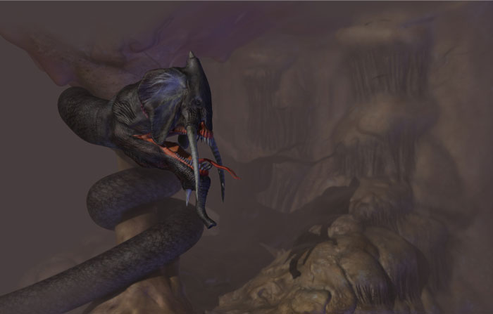 Painting of a Grootslang 