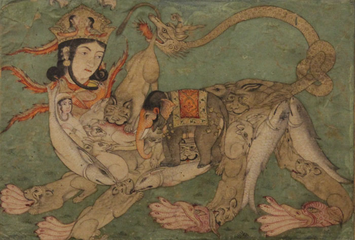 Painting of Al-Buraq on a wall 