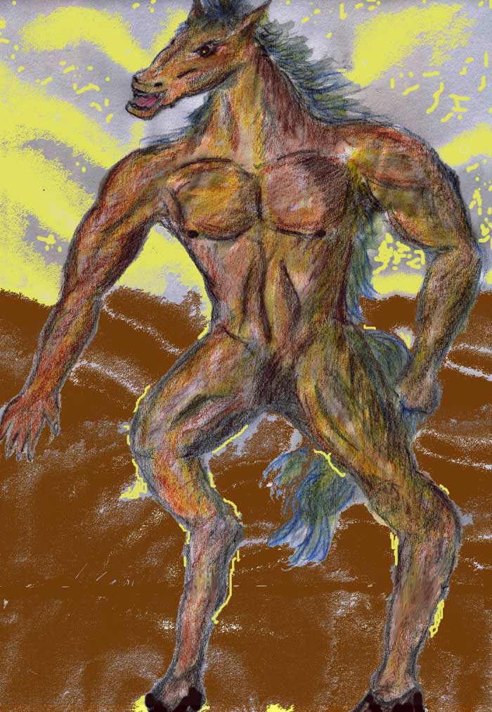 Painting of a Tikbalang 