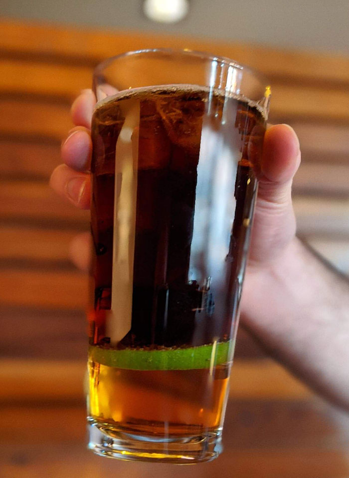The Lime In My Drink Stopped The Rum Mixing With The Coke