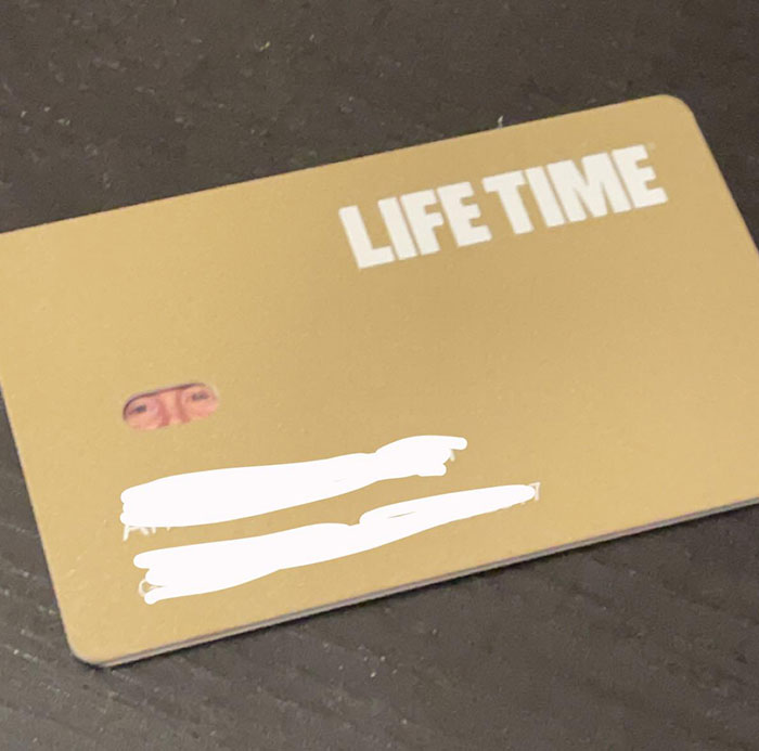 The Way The Eyes On My Driver's License Perfectly Fit Through The Hole Of My Lifetime Card