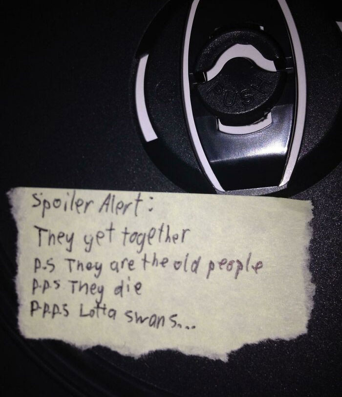 My Sister Spoiled The Ending Of A Book I Was Reading So I Spoiled The End Of Every DVD She Had. This Was The Notebook