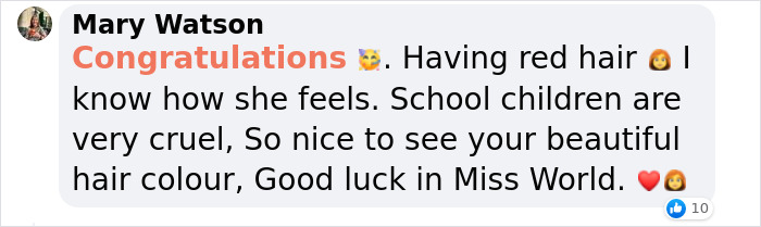 Woman Who Was “Spat At” And “Burned” At School For Having Ginger Hair Grows Up To Be Crowned Miss England Woman Who Was “Spat At” And “Burned” At School For Having Ginger Hair Grows Up To Be Crowned Miss England