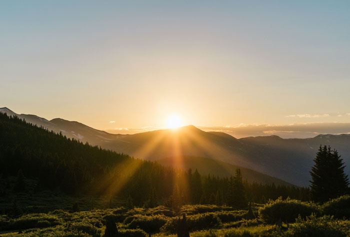 Sunrise in the mountains