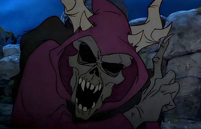 The Horned King pointing from The Black Cauldron