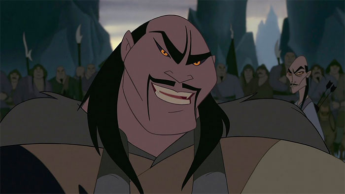 Shan Yu smiling from Mulan