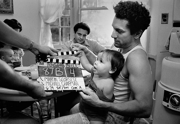 Robert Deniro And Joe Pesci On The Set Of Raging Bull