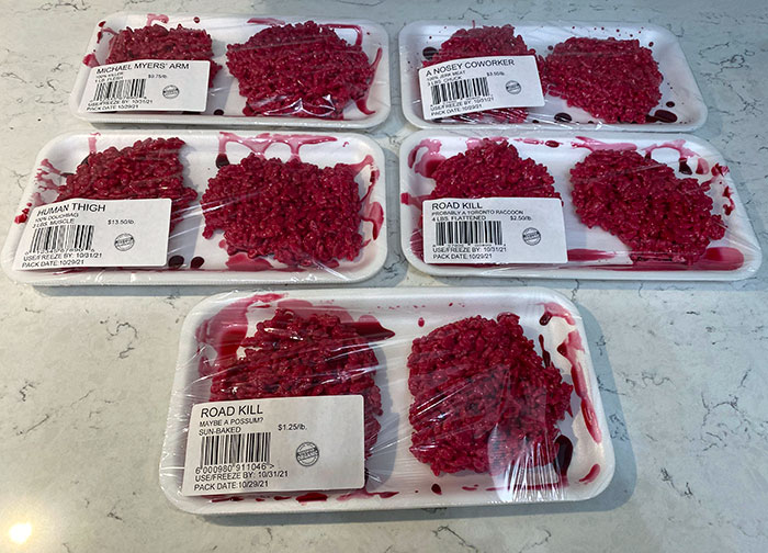 Ground Meat Rice Krispies For Halloween