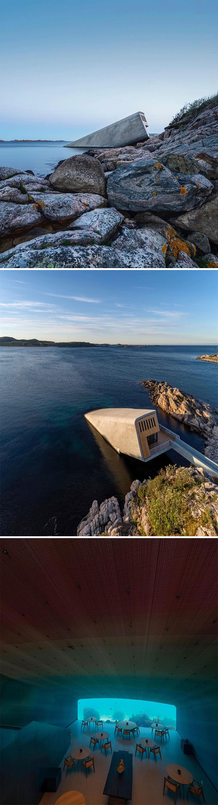 Restaurante bajo el agua por Snøhetta