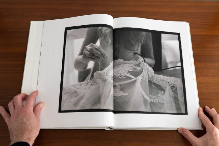 A Photo Book Following The Bride And Her Mother Making A Wedding Dress (33 Pics)