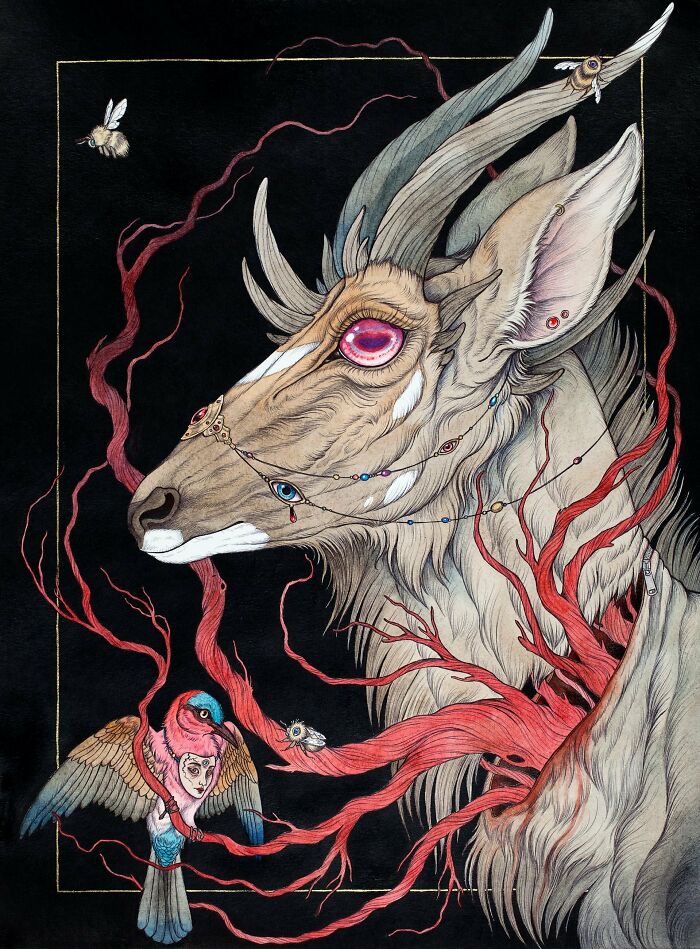 Beautifully Twisted Art That Connects The Kinship Between Man And Beast (7 Pics)