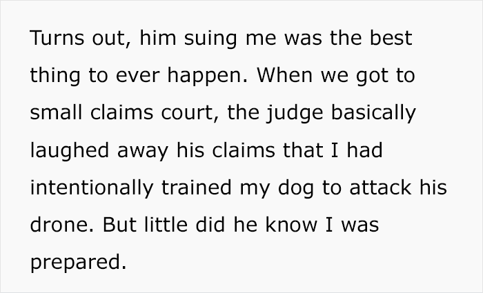 A Jerk Sues Neighbor Because His Dog Destroyed His Expensive Drone, Embarrasses Himself In Court