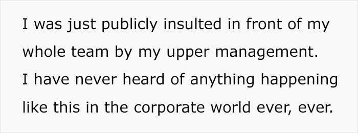 Woman Hands In "Heartfelt" And "Genuine" 2 Weeks' Notice, Gets Insulted In Front Of Her Whole Team Woman Hands In "Heartfelt" And "Genuine" 2 Weeks' Notice, Gets Insulted In Front Of Her Whole Team