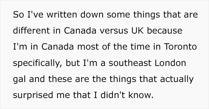 Woman Moved From The UK To Canada And Was Surprised By These 12 Differences