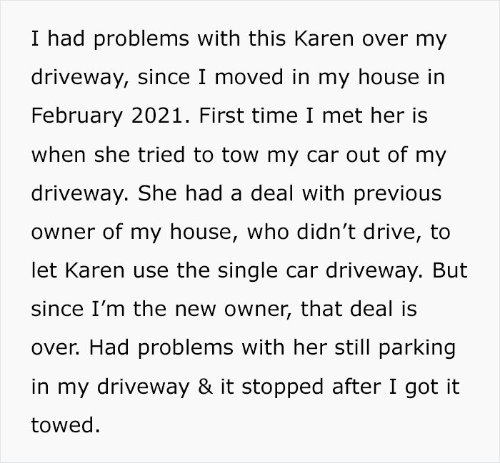 Karen Leaves A Note Saying That Her Guests Will Park In This Woman's Driveway, But She's Not Having It Karen Leaves A Note Saying That Her Guests Will Park In This Woman's Driveway, But She's Not Having It