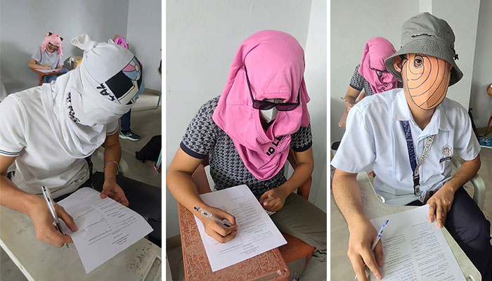These Students Understood The Assignment When Their Teacher Asked Them To Make Hats To Prevent Them From Cheating During Their Exams