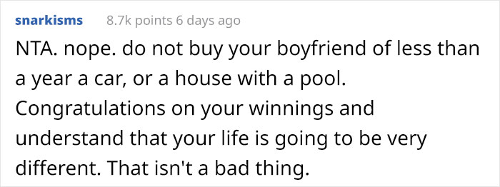 Boyfriend Loses It When Girlfriend Decides To Keep Her Lottery Winnings 'Under A Lock' Until She Gets Professional Financial Advice