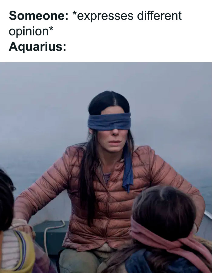 Aquarius not seeing when someone expresses different opinion meme
