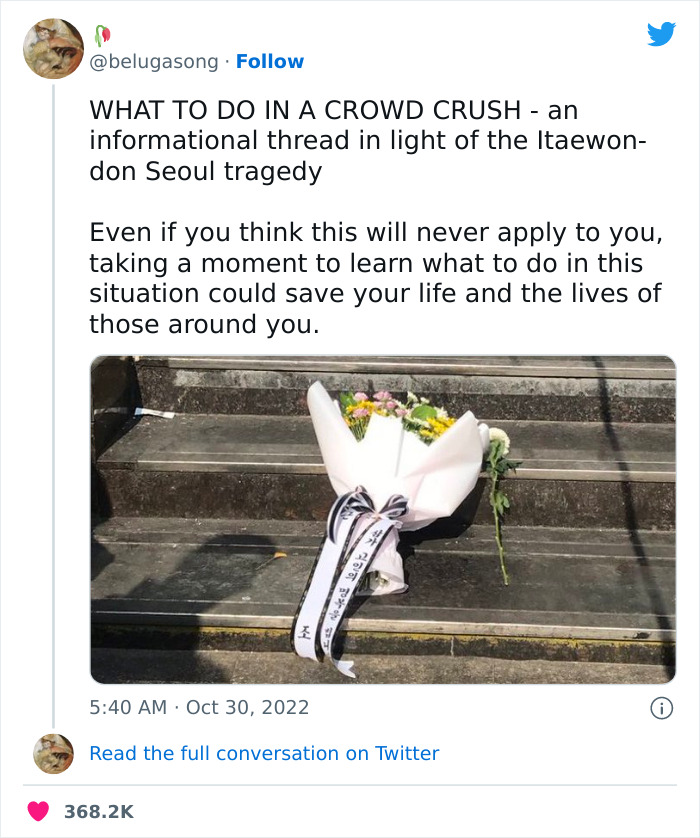 24 Potentially Life-Saving Tips If You Ever Find Yourself Trapped In A Crushing Crowd, As Shared In This Dedicated Twitter Thread
