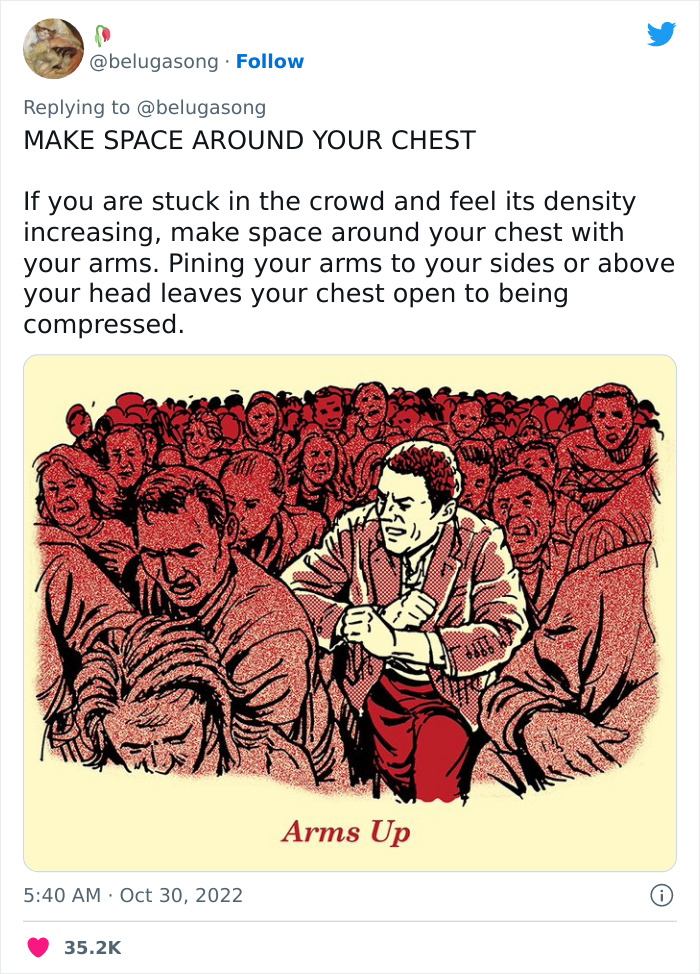24 Potentially Life-Saving Tips If You Ever Find Yourself Trapped In A Crushing Crowd, As Shared In This Dedicated Twitter Thread