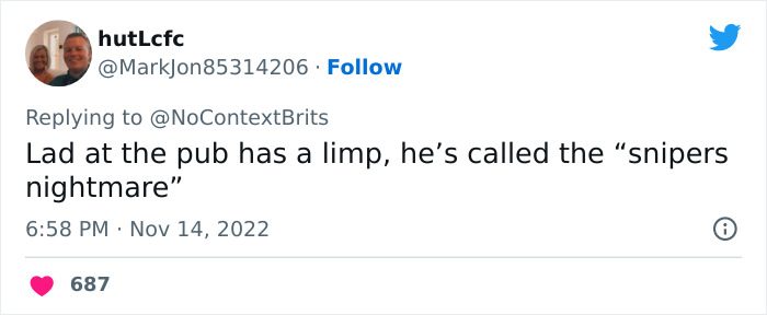 Tweet showing a funny and witty nickname shared in a Twitter thread about the funniest nicknames people ever had.