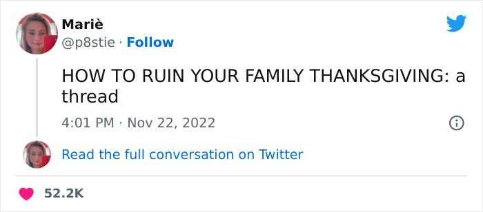People Are Cracking Up At These 7 Satirical Ideas On How To Spoil Your Family’s Thanksgiving Without It Being Traced Back To You People Are Cracking Up At These 7 Satirical Ideas On How To Spoil Your Family’s Thanksgiving Without It Being Traced Back To You