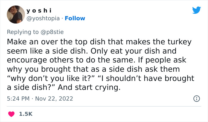 People Are Cracking Up At These 7 Satirical Ideas On How To Spoil Your Family’s Thanksgiving Without It Being Traced Back To You People Are Cracking Up At These 7 Satirical Ideas On How To Spoil Your Family’s Thanksgiving Without It Being Traced Back To You