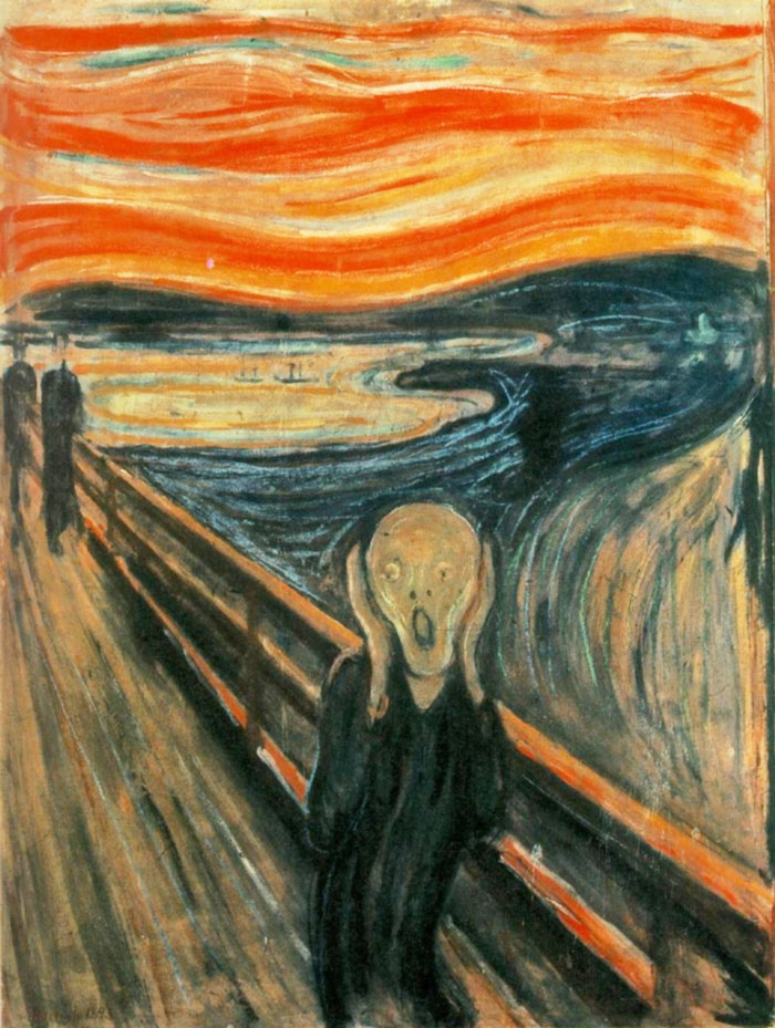The Scream by Edvard Munch depicting expressionist art and emotions in curious facts about art classes.
