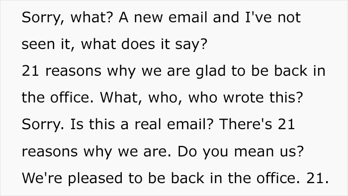 TikToker Gets Corporate Back-To-Office List Welcoming Employees Back, And It's So Out Of Touch, It's Insane