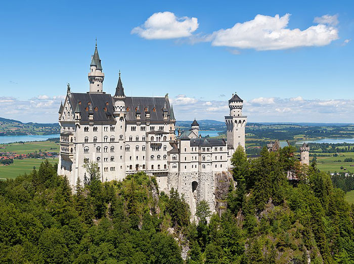 Neuschwanstein Castle In Bavaria, Germany