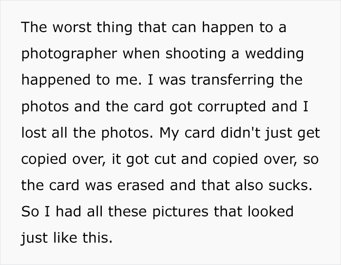 People Praise This Photographer For Honesty After He Breaks The Worst News To The Newlyweds As Their Wedding Photographer