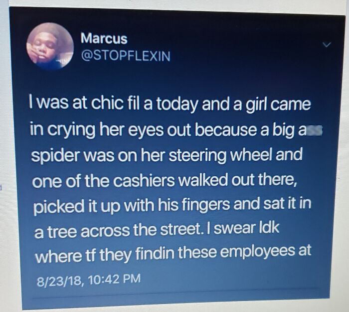 My Sister Showed Me This. She Works For Chick-Ful-A