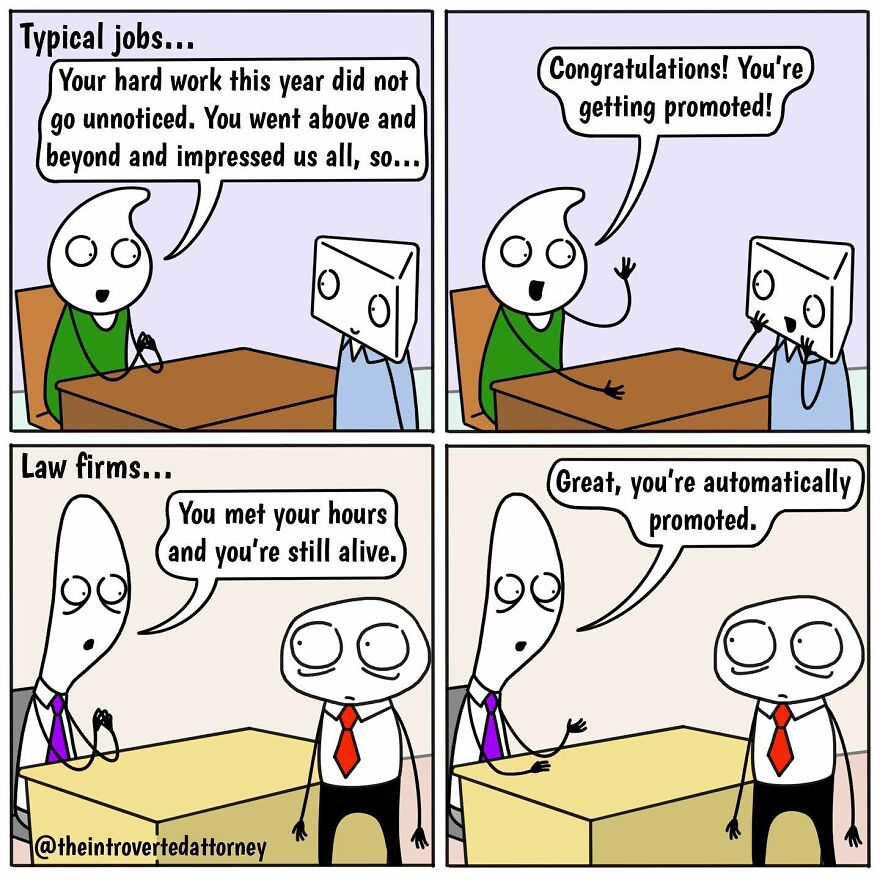 25 Comics Drawn By A Disgruntled Lawyer That Anyone With A Corporate Job Can Relate To