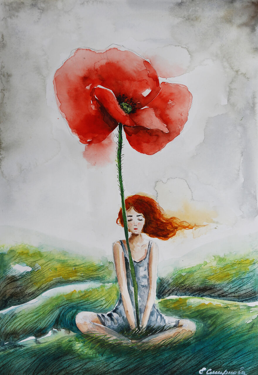 Under The Poppy Flower